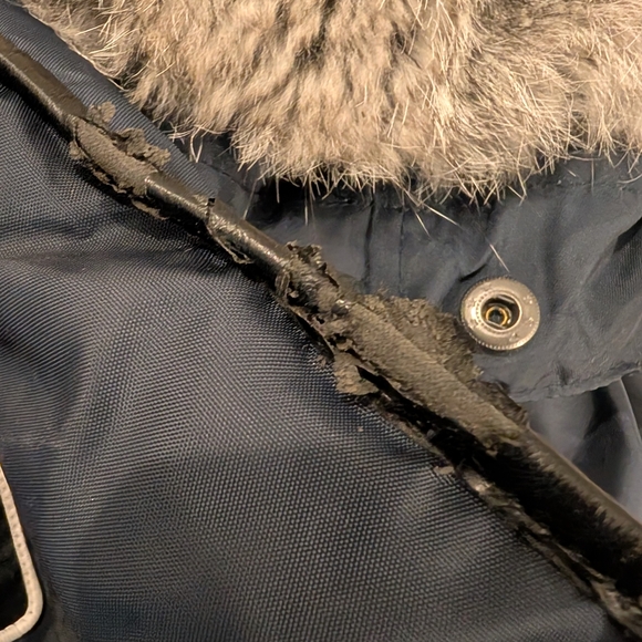 Pajar Women's Dark Blue Puffer Coat with Real Fur Hood. - Picture 10 of 13